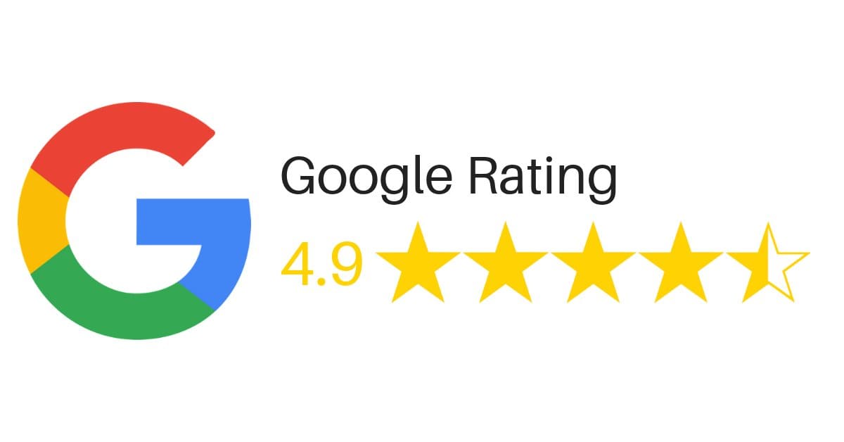 4.9 Star Rating In Google logo for om sai packers movers in patna