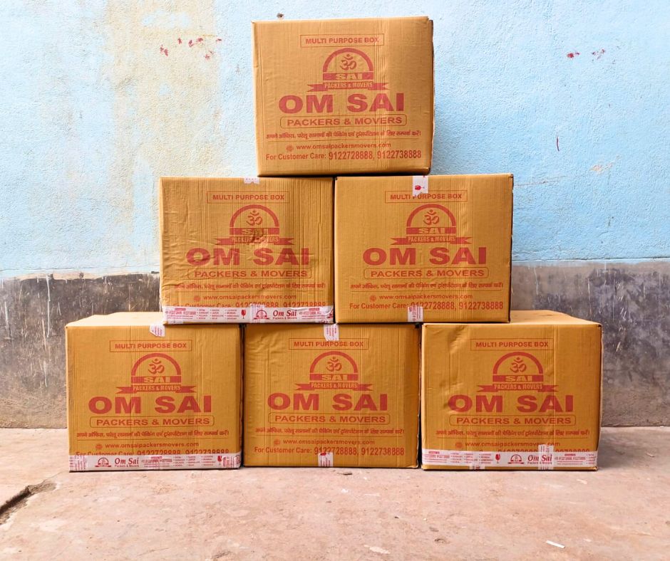 packed boxes by om sai packers movers mithapur